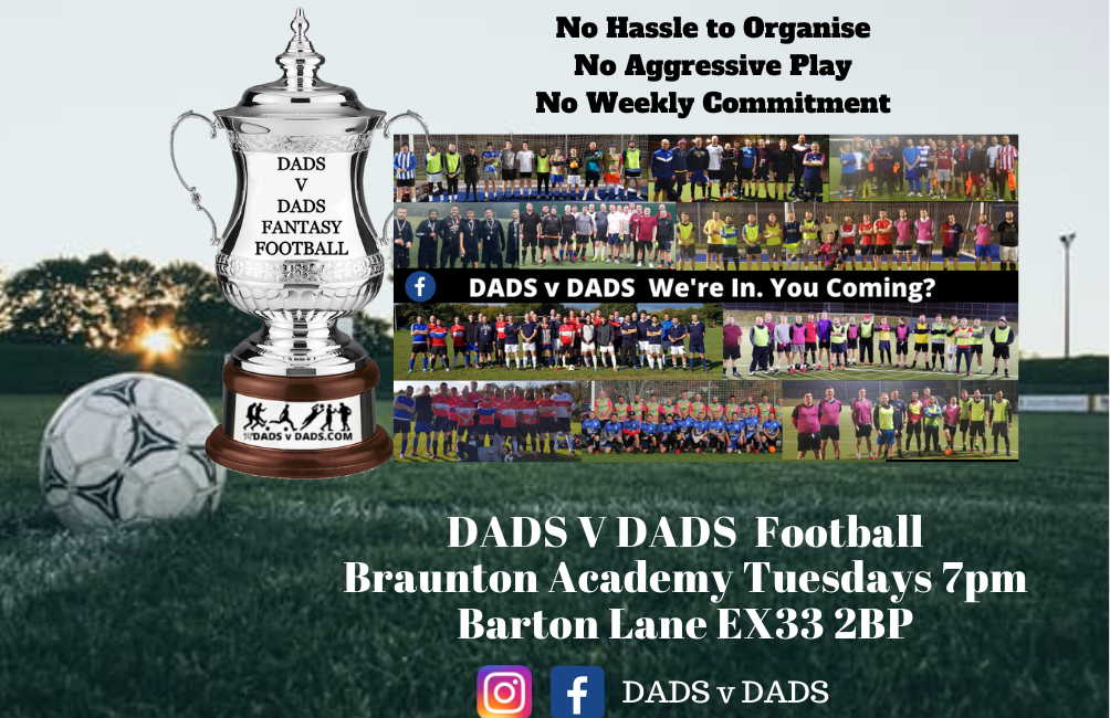 Play Football Braunton Dads v Dads Braunton Academy Tuesdays 7pm